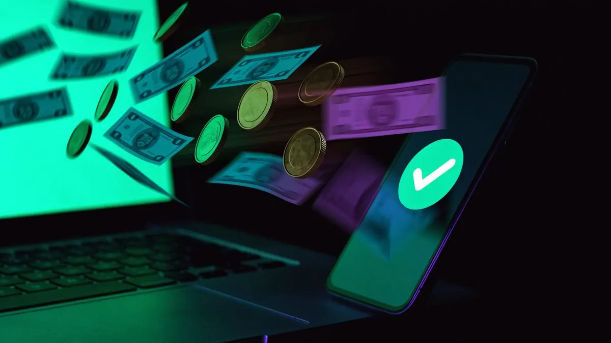 wypłacalne kasyna internetowe – powiadomienie o zrealizowanej wypłacie na ekranie telefonu